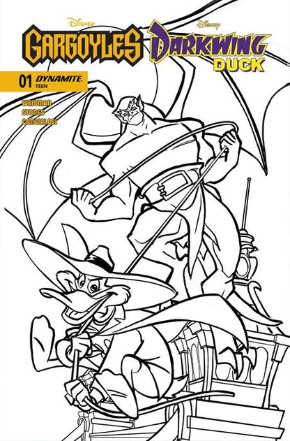 Gargoyles / Darkwing Duck #1 - Tad Stones 1:7 Line Art Variant (Read Desc.)