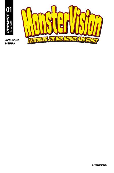 Monstervision feat Joe Bob Briggs & Darcy #1 | Blank Sketch Authentix Var (Pre-Order) C47-P51