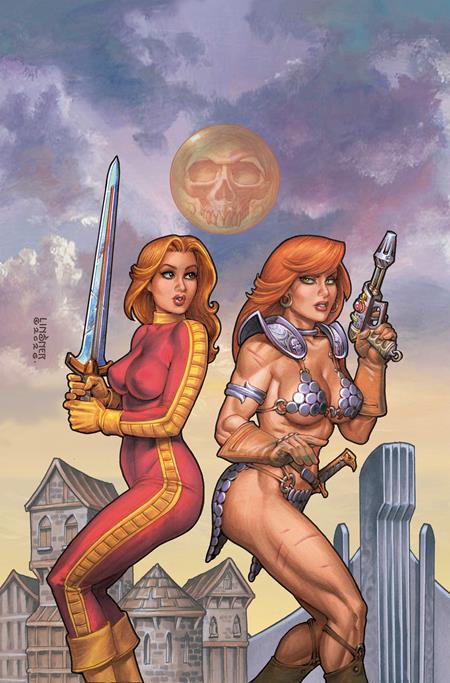 Red Sonja x Barbarella #2 (Dynamite) | Joseph MIchael Linsner Ltd Virgin Var (Pre-Order) C45-P49
