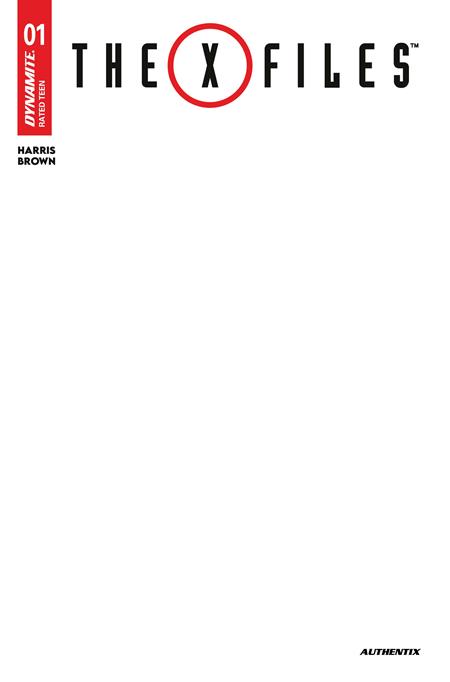 X-Files #1 - Dynamite | Blank Sketch Authentix Var (Pre-Order) C45-P49