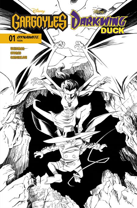 Gargoyles / Darkwing Duck #1 - Declan Shalvey 1:10 Line Art Variant (Released)