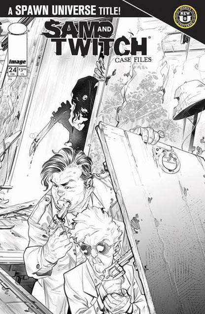Sam and Twitch: Case Files #24 - Spawn Universe - Ig Guara B+W Variant (Pre-Sale) C16-P19