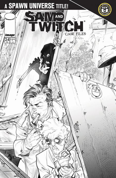 Sam and Twitch: Case Files #24 - Spawn Universe - Ig Guara B+W Variant (Pre-Sale) C16-P19
