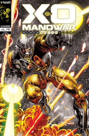 🔞 X-O Manowar Black, White & Gold #1 - IDW - Joe Quesada Black, White & Gold Var (Pre-Order) C37-P42
