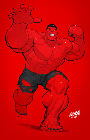 (1:50) Avengers #35 • David Nakayama Color Block Red Virgin Var (Pre-Sale) C01-P05