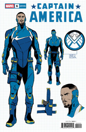 Captain America #6 - Legacy #777 - Valerio Schiti 1:10 Design Variant (Back-Issue)