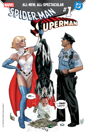 Spider-Man / Superman #1 - Adam Hughes Powergirl + Black Cat Variant (Closed)