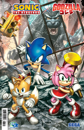 Sonic the Hedgehog x Godzilla #1 - Mico Suayan Variant (Pre-Sale) C23-P28