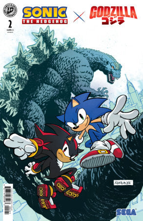 Sonic The Hedgehog X Godzilla #2 Cvr B Kevin Anthony Catalan Var - Kevin Anthony Catalan Variant (Pre-Sale) C30-P35