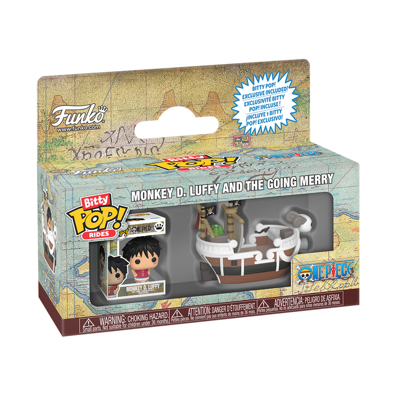 One Piece • Monkey D. Luffy + the Going Merry | Funko Pop! Bitty Rides (Released)