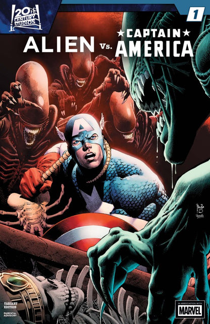 Alien vs Captain America #1 - Paulo Siqueira 1:25 Variant (Back-Issue)