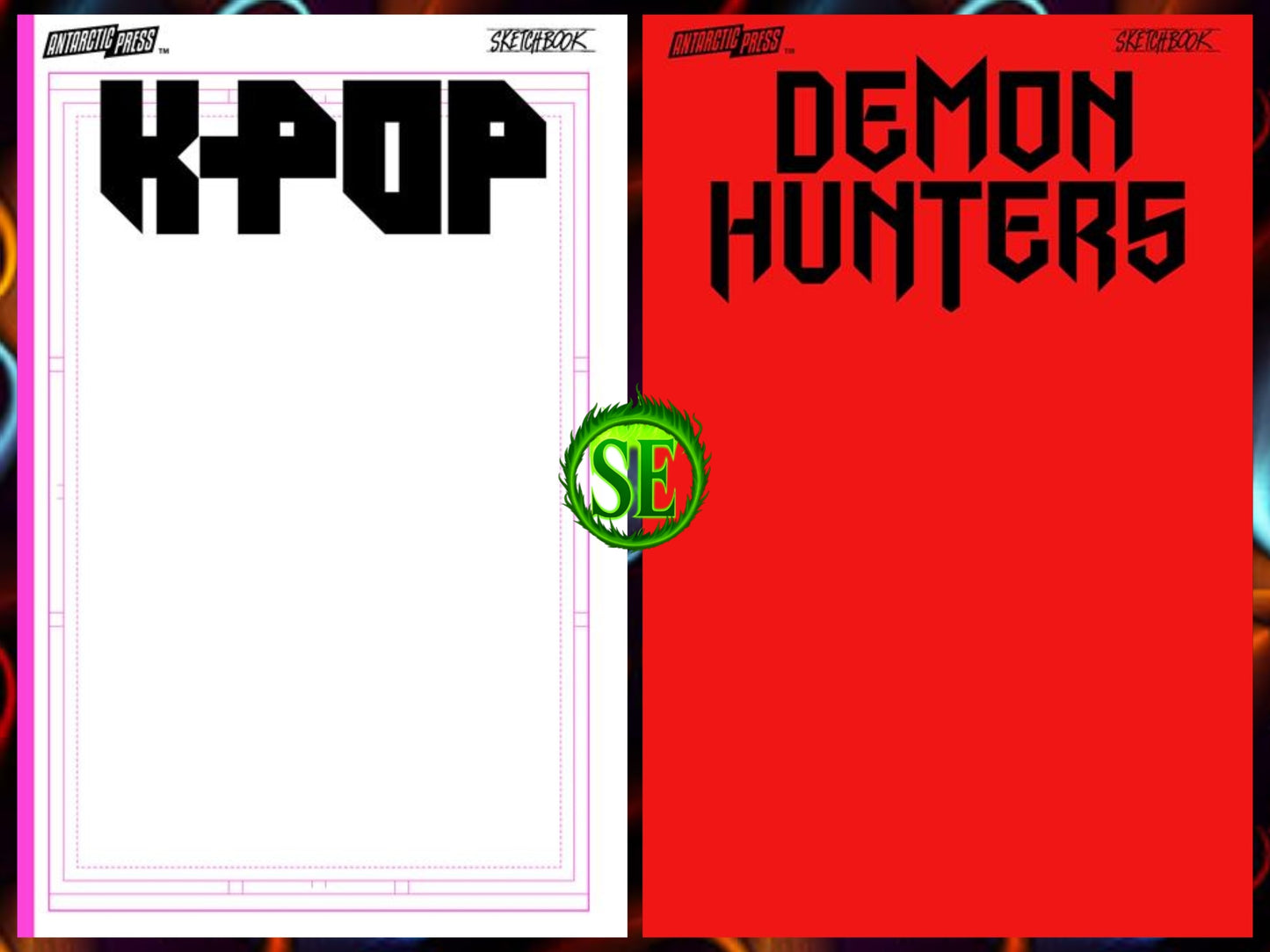 Kpop - Glitter Pink & Demon Hunters - Bloodline Red - Sketchbooks - Twin Pack (Collected)