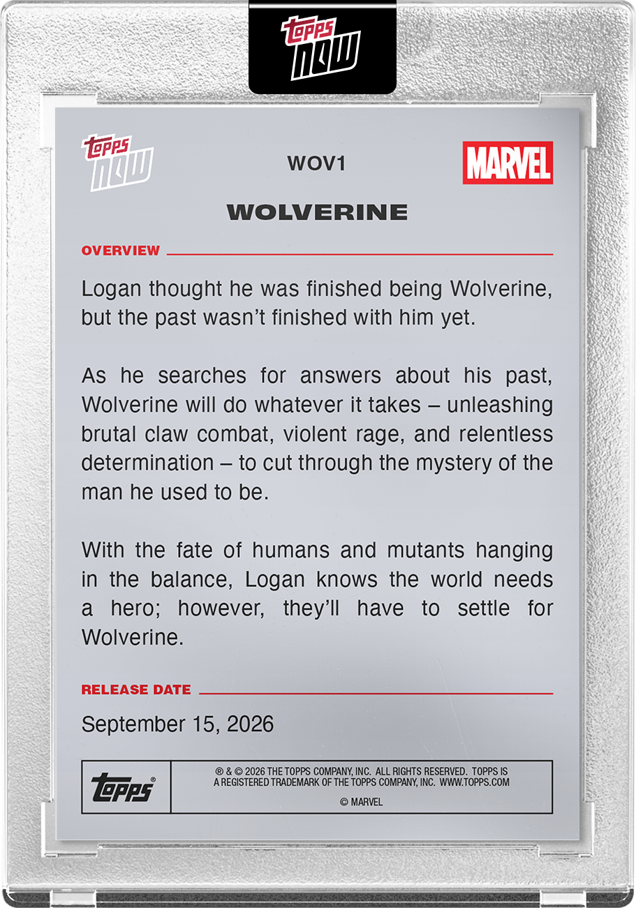 Marvel / Insomniac - Wolverine (WOV1) | Topps Now 2026 Base Card (Pre-Order) R2643