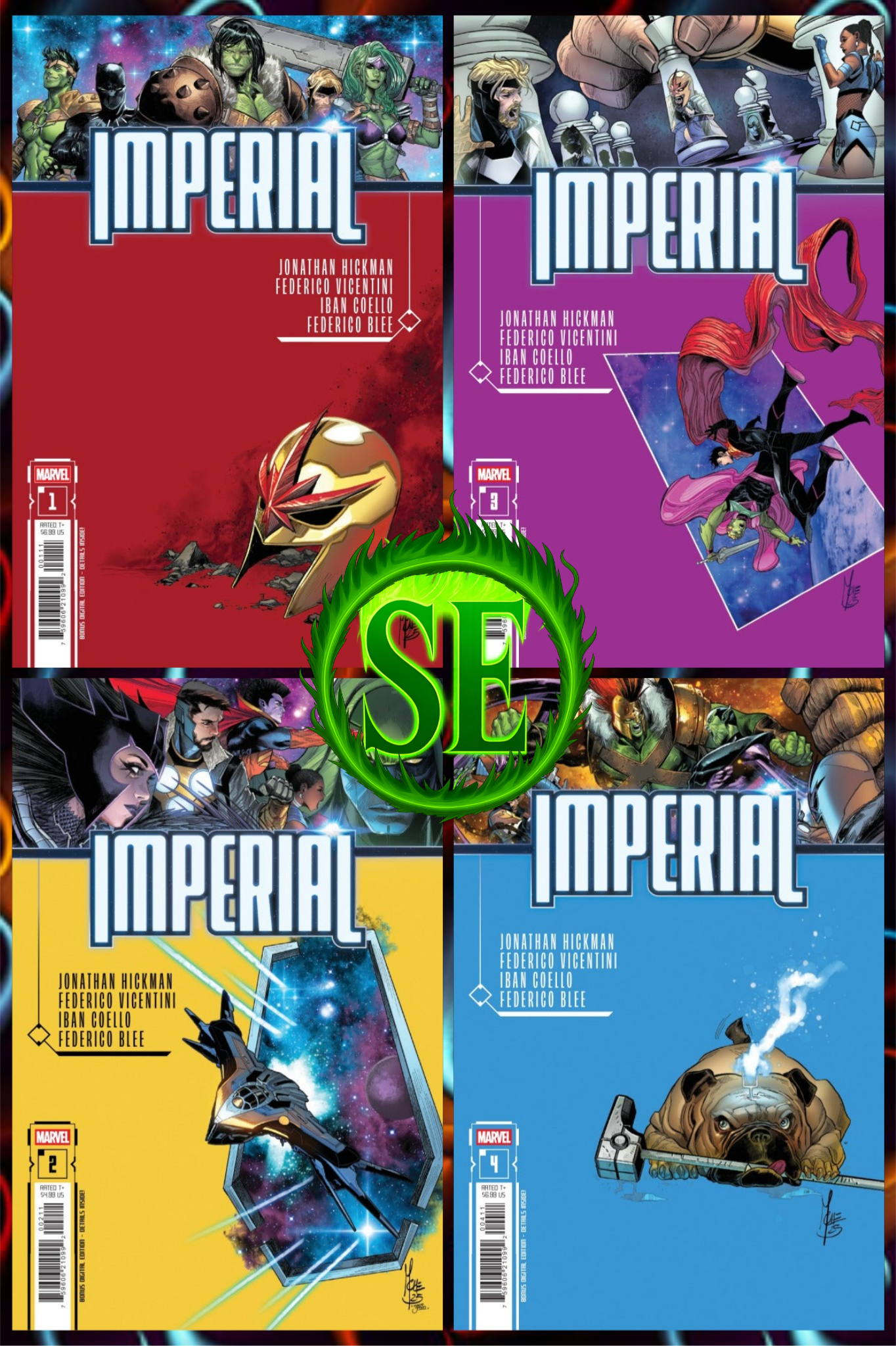 Imperial #1-4 (2025) - Main Cover Full Set - 1st Printings - Marco Checchetto (Released)